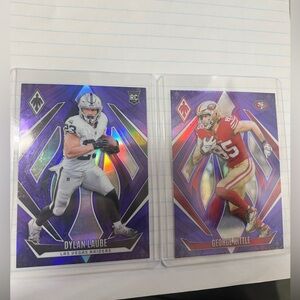 Panini Phoenix Dylan Laube and George Kittle Purple Blaze!